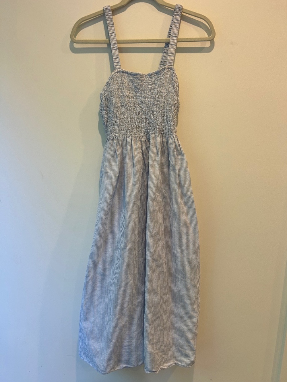 J Crew blue and white striped dress size small